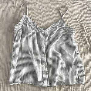 Linen button up top. Abercrombie & Fitch. Size M.